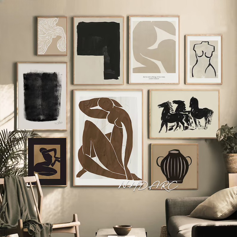 Vintage Fashion Sketches - Scandinavian Minimalist Wall Art Modern Classic