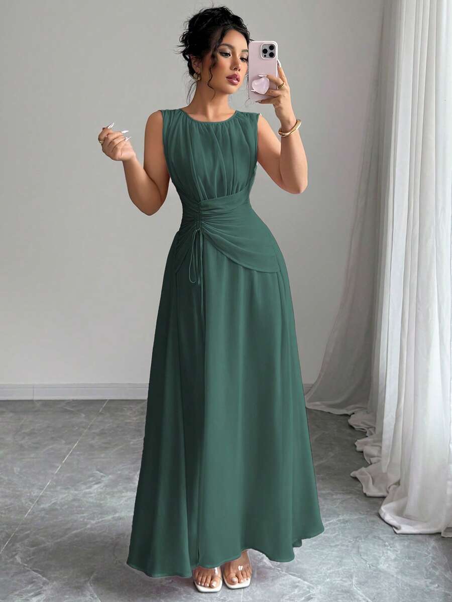 Women Mint Green Sleeveless Ch - French Vintage Fashion recension och pris