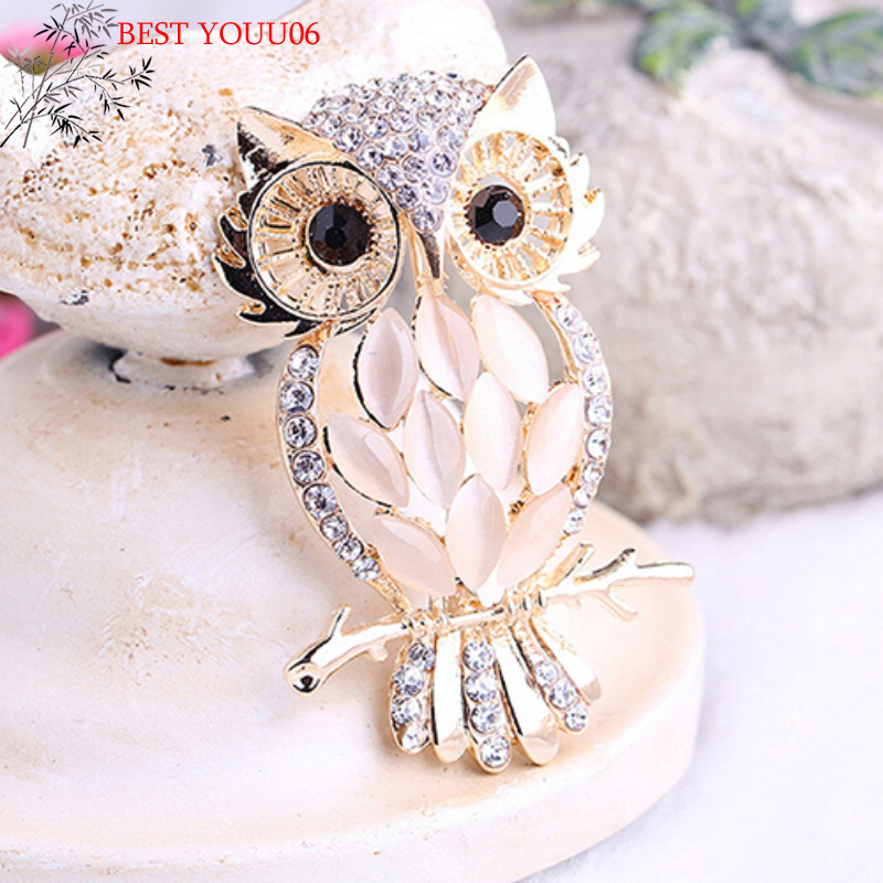 Hot Big Owl Brooches Bouquet V - Vintage Fashion Hijab recension och pris