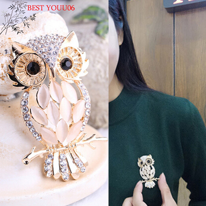 Hot Big Owl Brooches Bouquet V - Vintage Fashion Hijab recension och pris