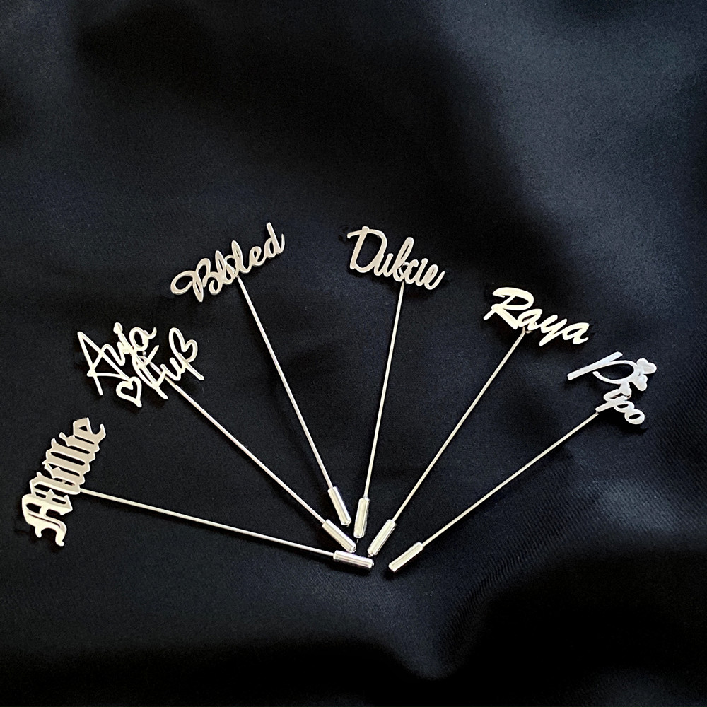 Personalized Men Lapel Pin Cus - Vintage Fashion Names recension och pris