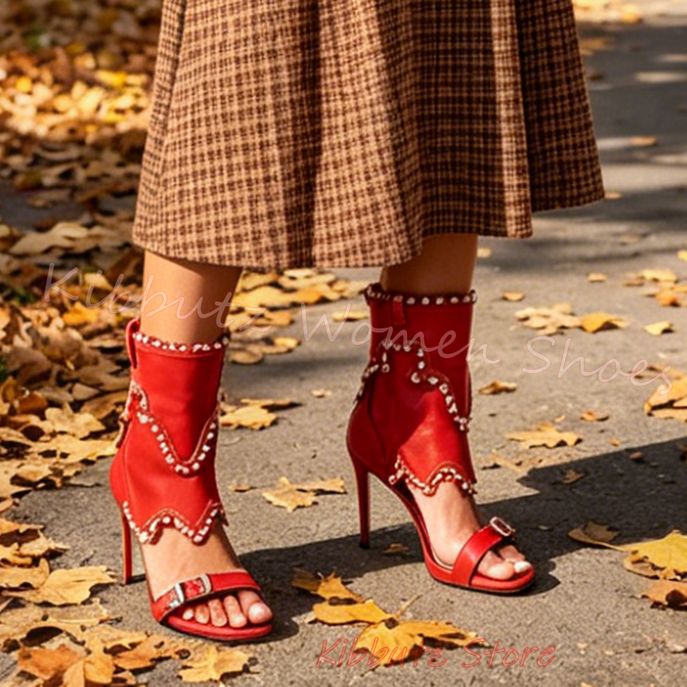 Boho Denim Sandal Women Pearl  - Vintage Y2K recension och pris