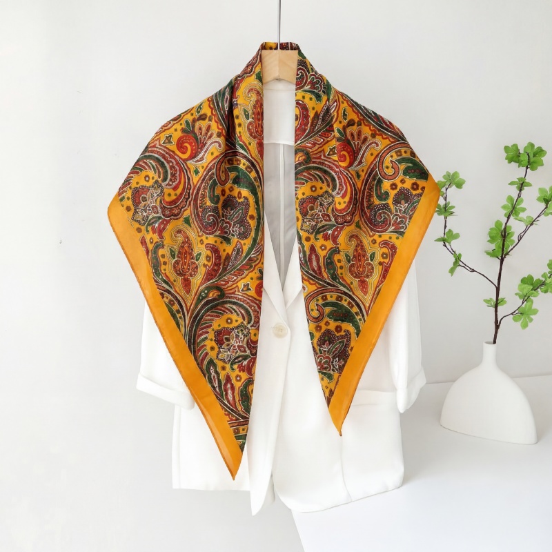 Vintage Satin Square Scarf Wom - Vintage Fashion Hijab recension och pris