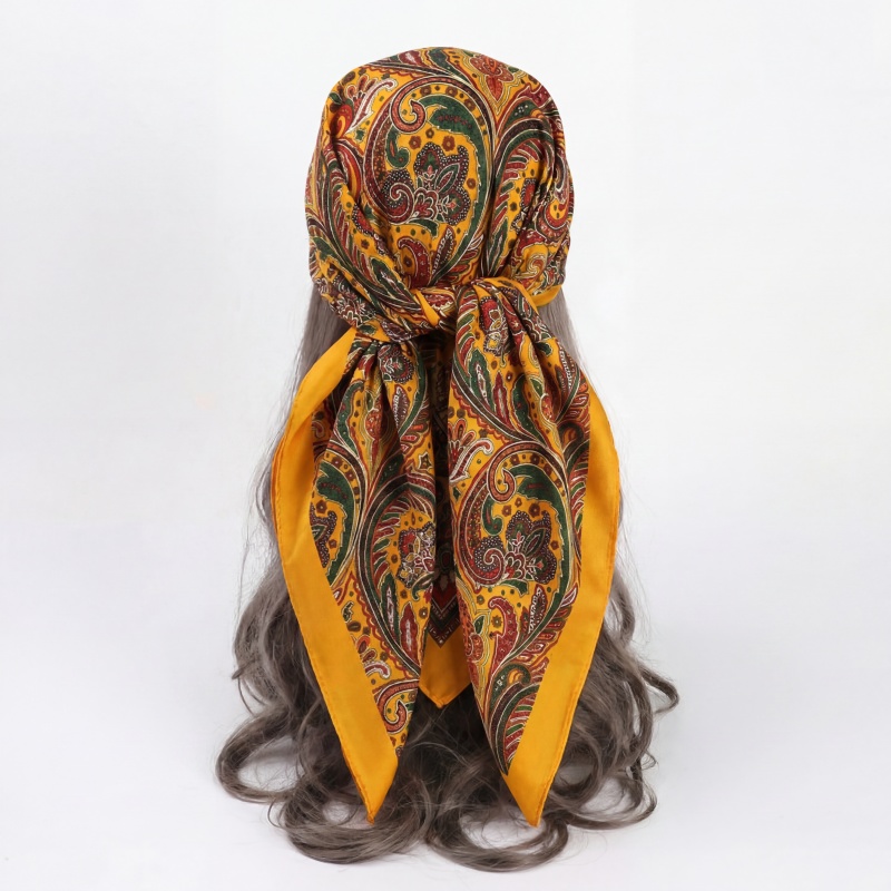 Vintage Satin Square Scarf Wom - Vintage Fashion Hijab recension och pris