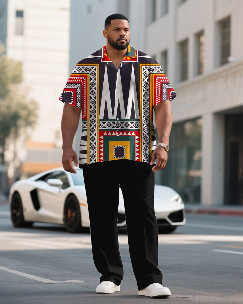 S-9XL Plus Size Men's Baroque  - Printed Floral Shirt recension och pris