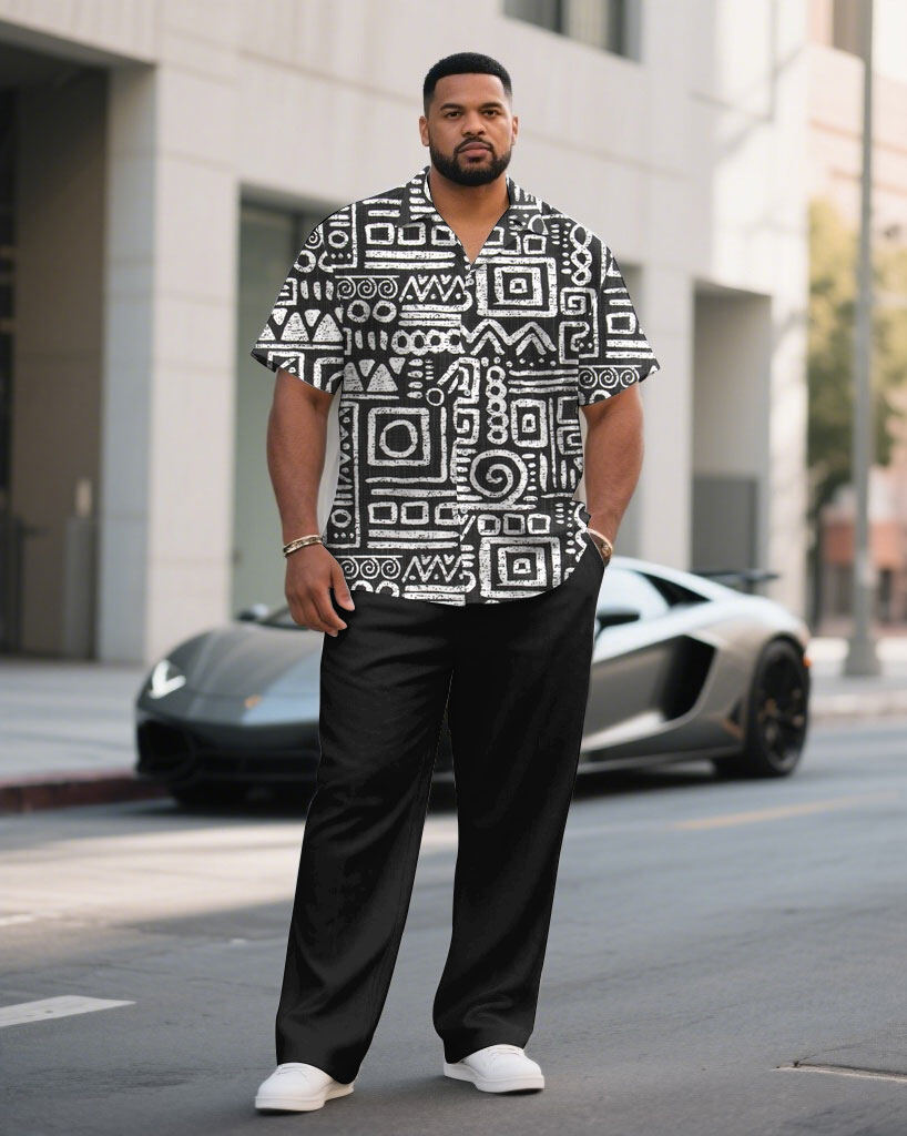 S-9XL Plus Size Men's Baroque  - Printed Floral Shirt recension och pris