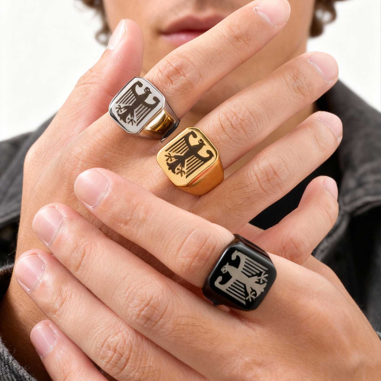 Custom Flying Hawk Eagle Ring  - Vintage Fashion Names recension och pris