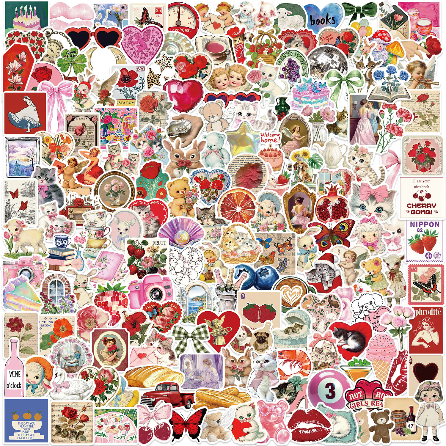 200Pcs Aesthetic Pinterest Sti - Vintage Fashion Pinterest recension och pris