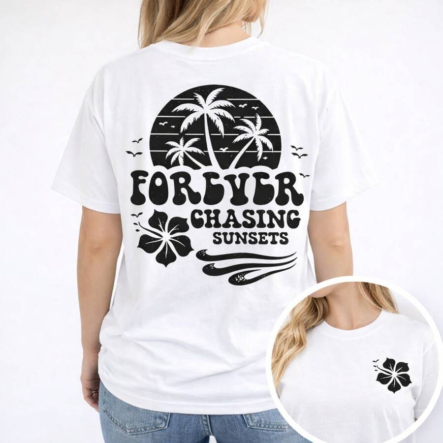 Womens 100% Cotton T-Shirt Wit - Printed Floral Shirt recension och pris