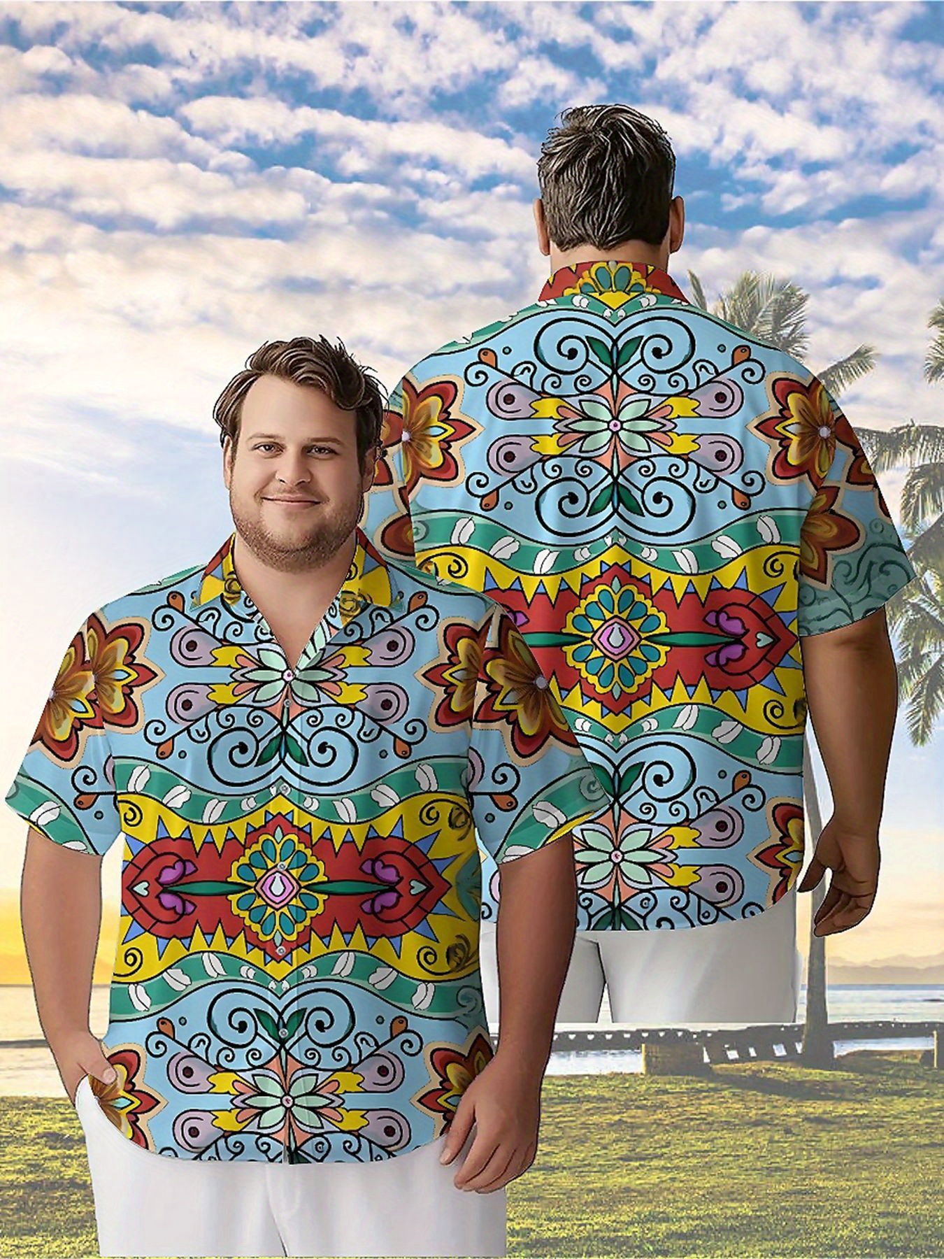 Men's Plus Size Hawaiian Shirt - Printed Floral Shirt recension och pris
