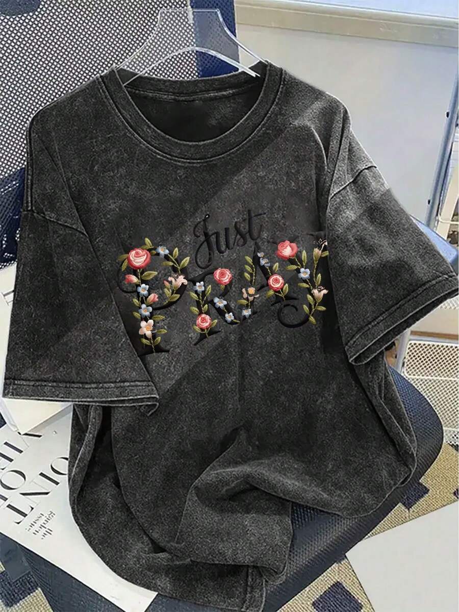 Unisex Cotton Short Sleeve T-S - Printed Floral Shirt recension och pris