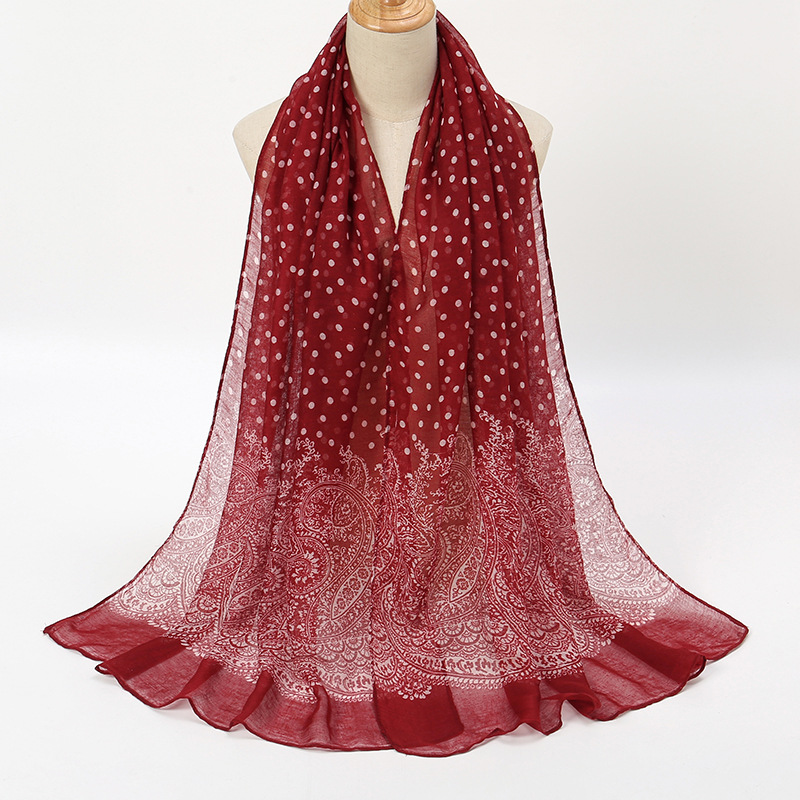 Vintage Gradient Polk Dot Cott - Vintage Fashion Hijab recension och pris