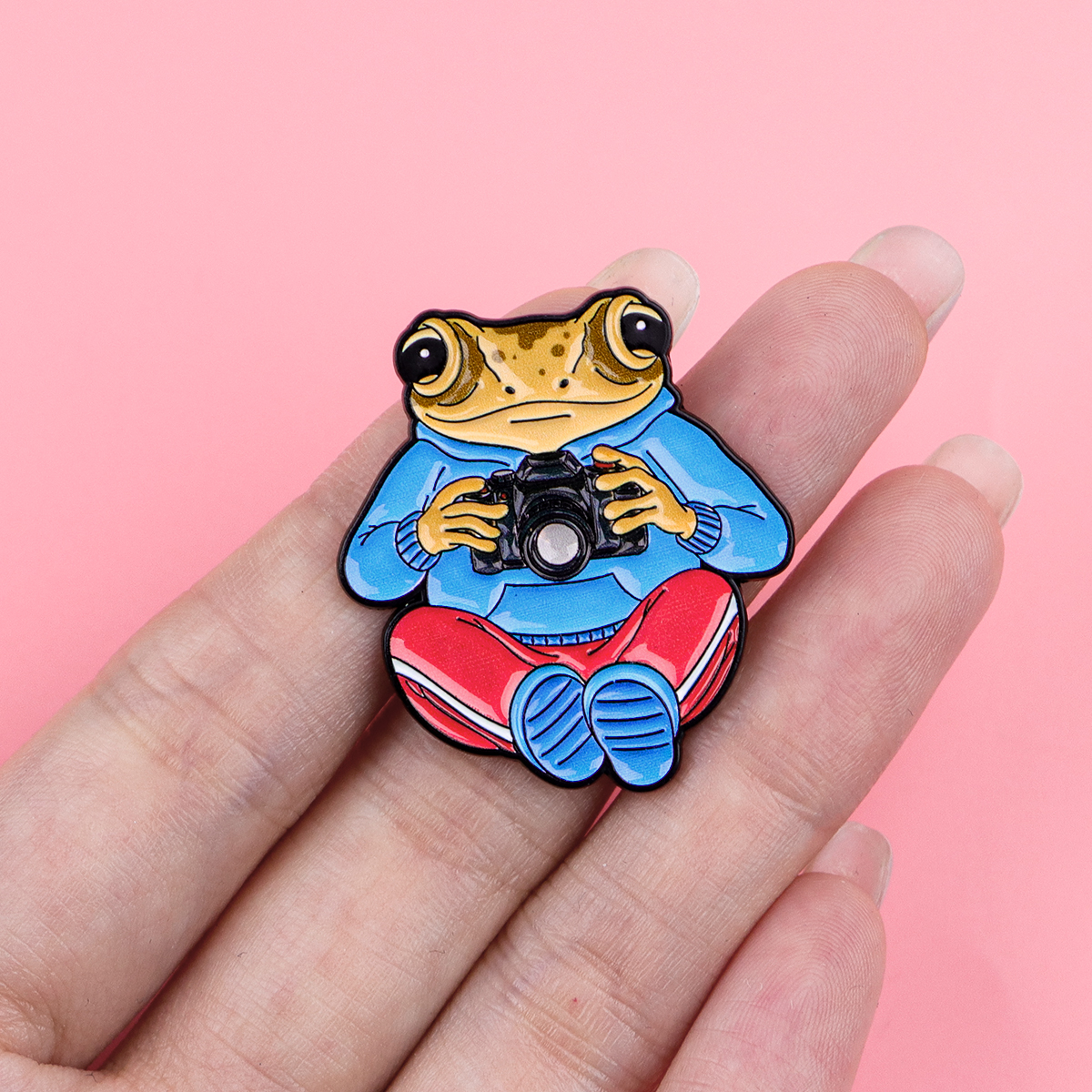 2-6pcs Cute Frog Photographer  - Vintage Fashion Photographers recension och pris