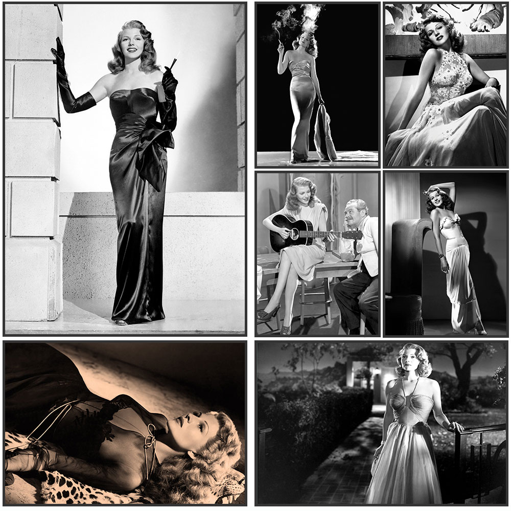 Rita Hayworth Poster,Black and - Vintage Fashion Sketches recension och pris