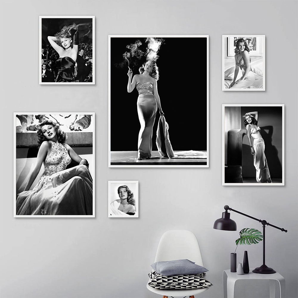 Rita Hayworth Poster,Black and - Vintage Fashion Sketches recension och pris