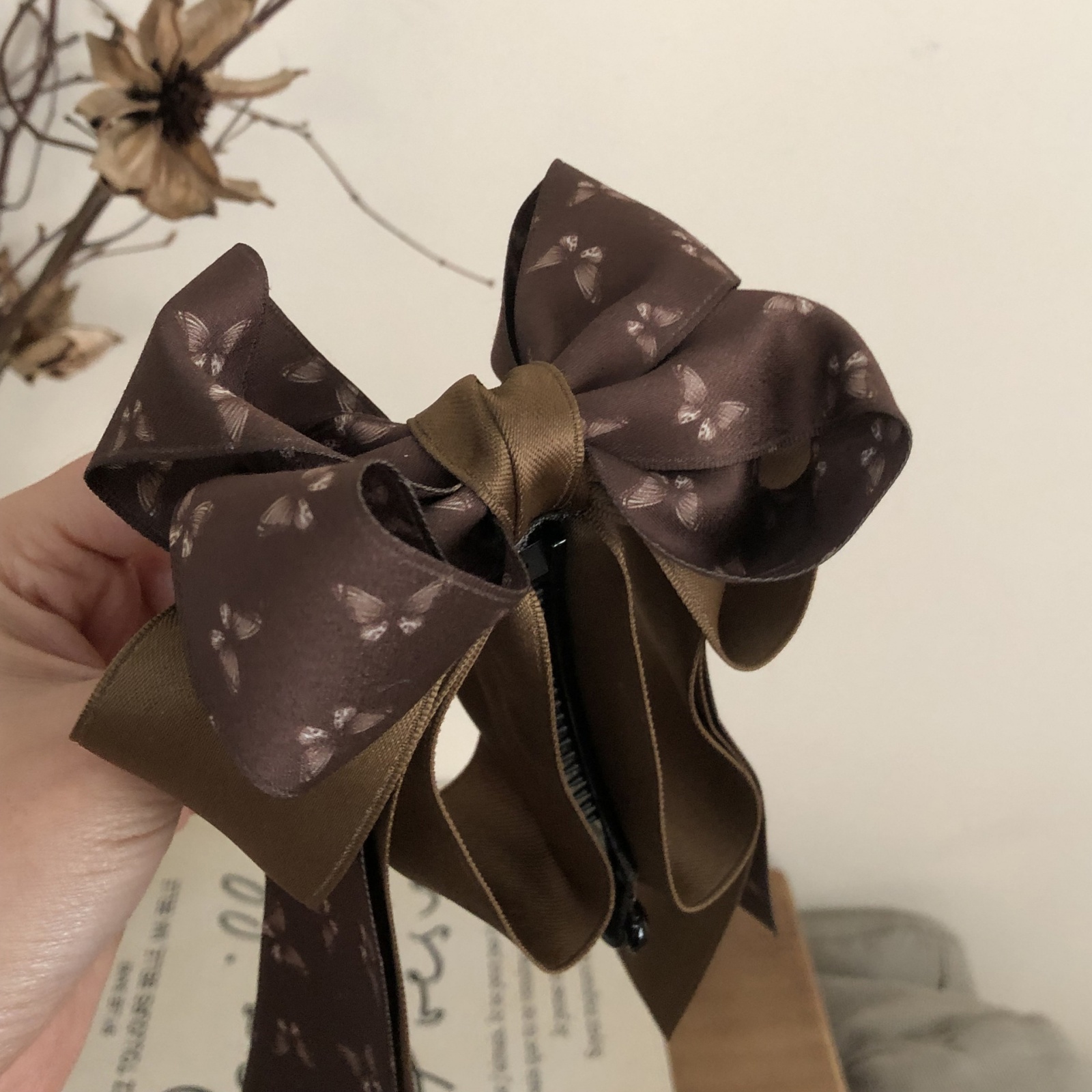 1 Pc Fabric Large Bow Hair Cli - French Vintage Fashion recension och pris