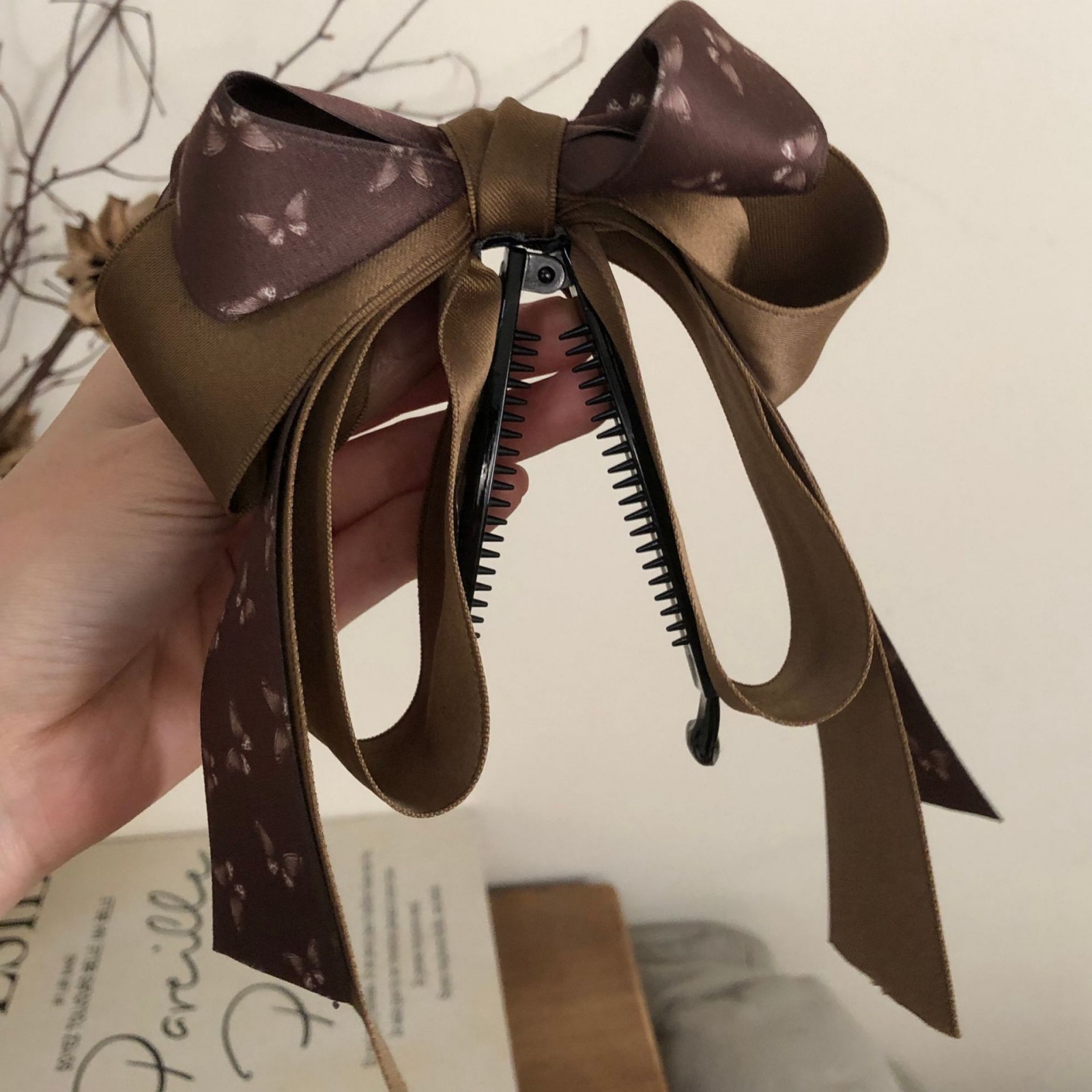 1 Pc Fabric Large Bow Hair Cli - French Vintage Fashion recension och pris