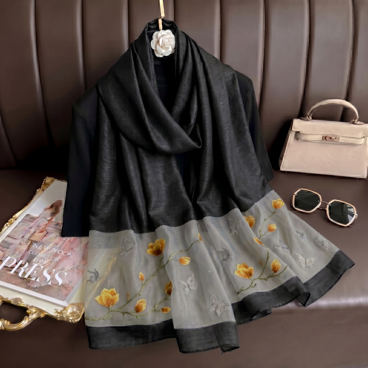Scarf Print Hijab Bandana Silk - Vintage Fashion Hijab recension och pris